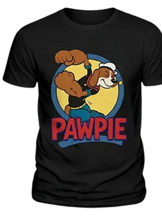 Pawpie Black T-Shirt